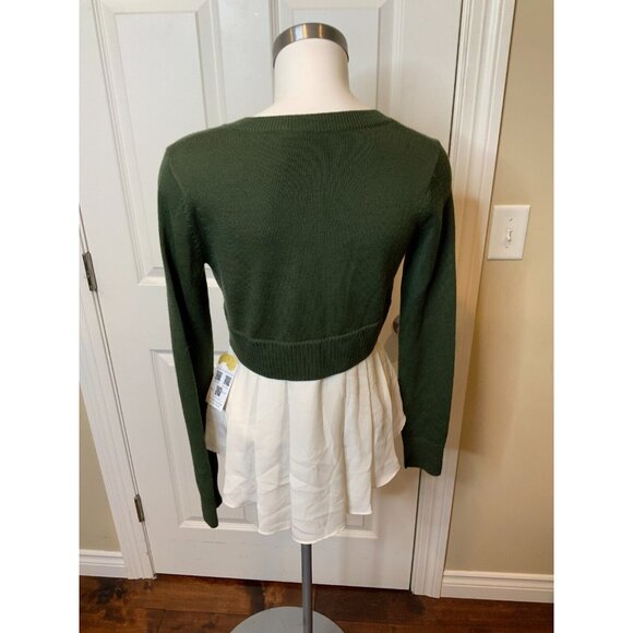 Veronica Beard Concord V Neck Mixed Media Silk & Merino Wool Sweater Size XS - Picture 6 of 7